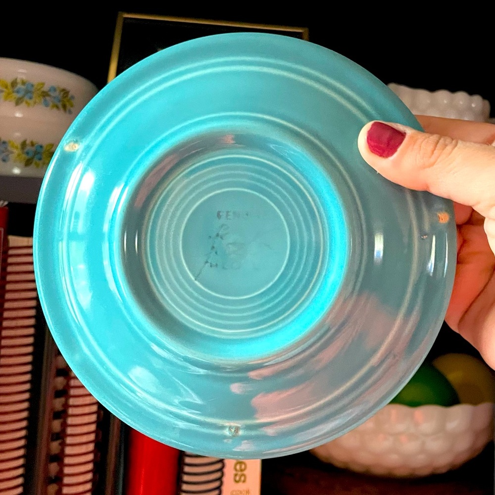 Vintage Turquoise Fiestaware Saucer
